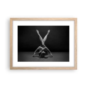 Poster în ramă de stejar deschis - Geometria nudității - 40x30 cm