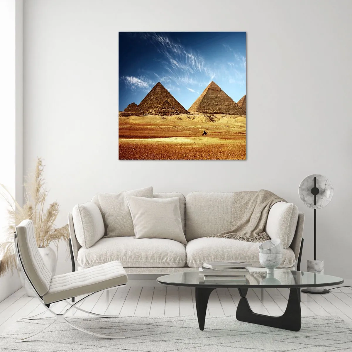 Tablou pe sticlă - 40 de secole vă privesc - 70x70 cm