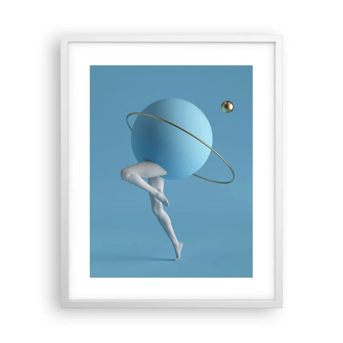 Poster în ramă albă - Și planetele o iau razna - 40x50 cm