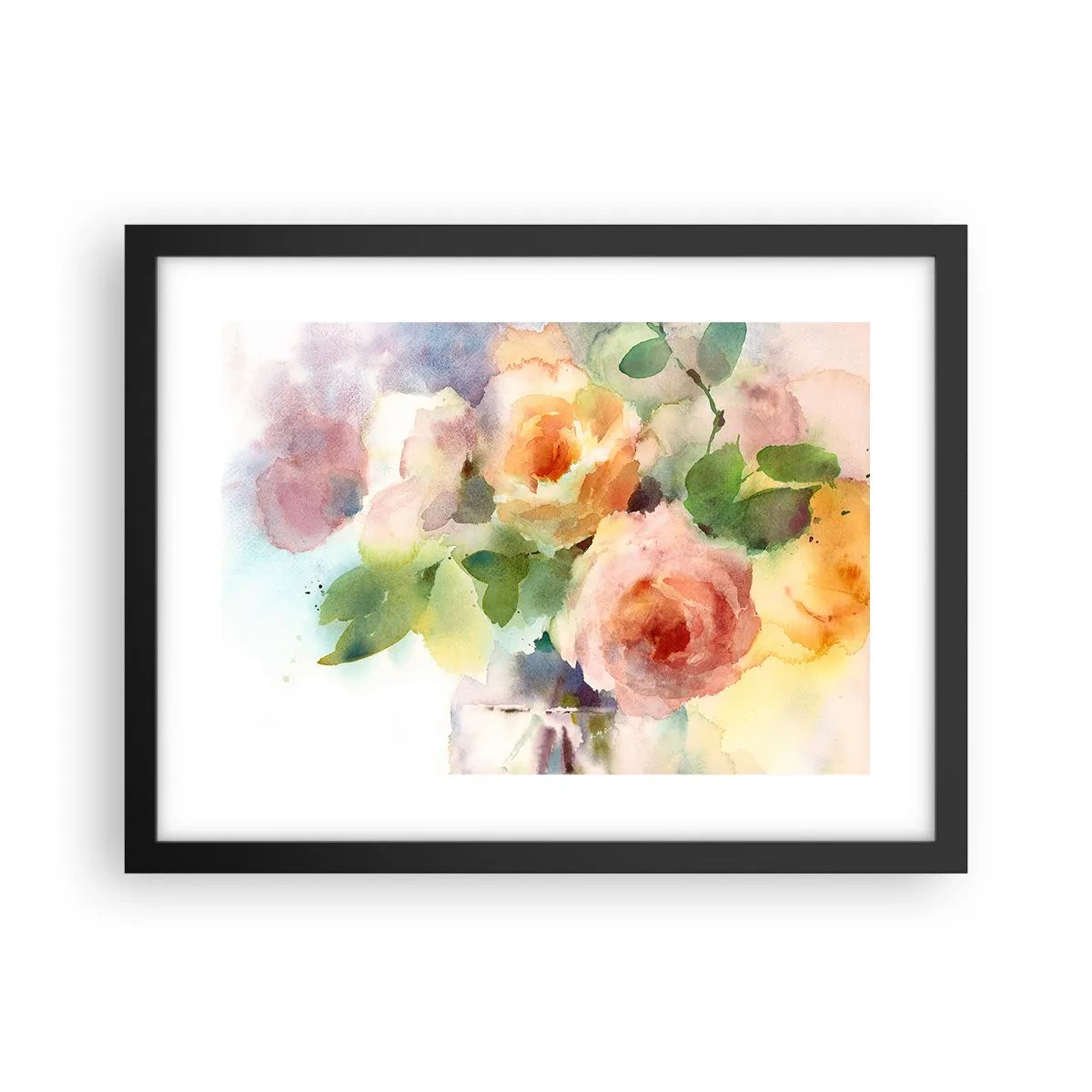 Poster în ramă neagră - Delicat ca o acuarelă - 40x30 cm