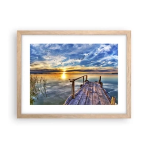 Poster în ramă de stejar deschis - Vântul se odihnește - 40x30 cm