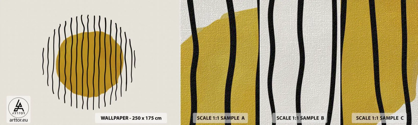 Mostră tapet Premium Canvas - Abstracție tremurândă de căldură - Abstracția, Bucată, Minimalism - 100x30 cm
