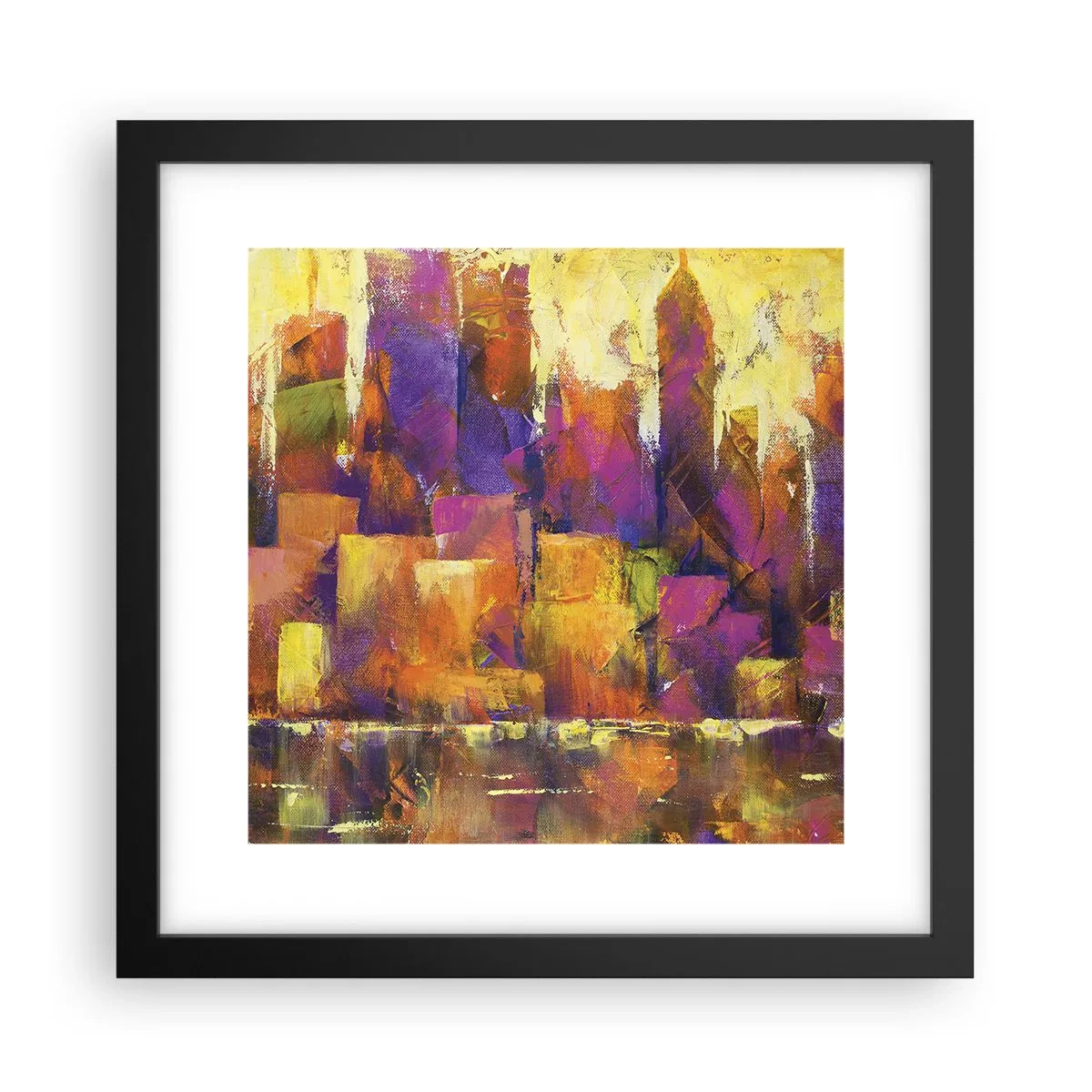 Poster în ramă neagră - Compoziția metropolitană - 30x30 cm