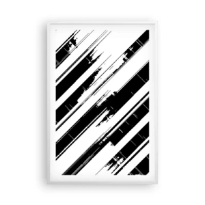 Poster în ramă albă - Compoziție intensă și dinamică - 61x91 cm