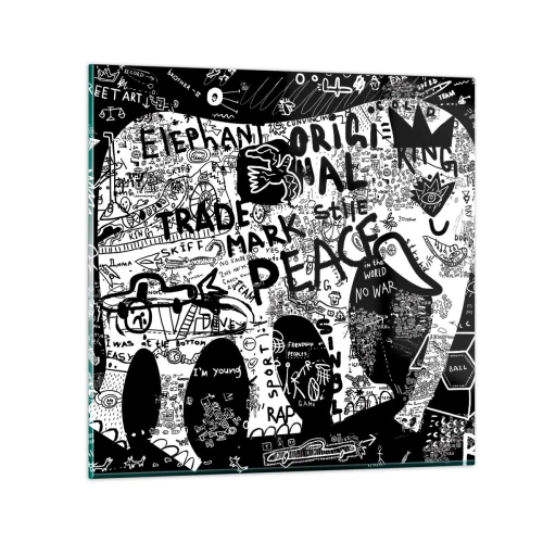 Tablou pe sticlă - Lumea bogată a străzii - 60x60 cm