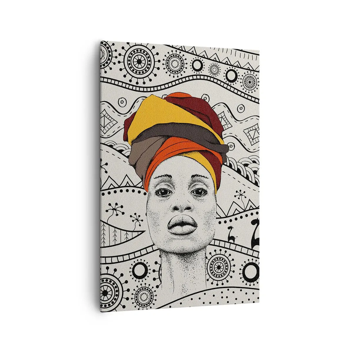 Tablou pe pânză - Portret african - 80x120 cm