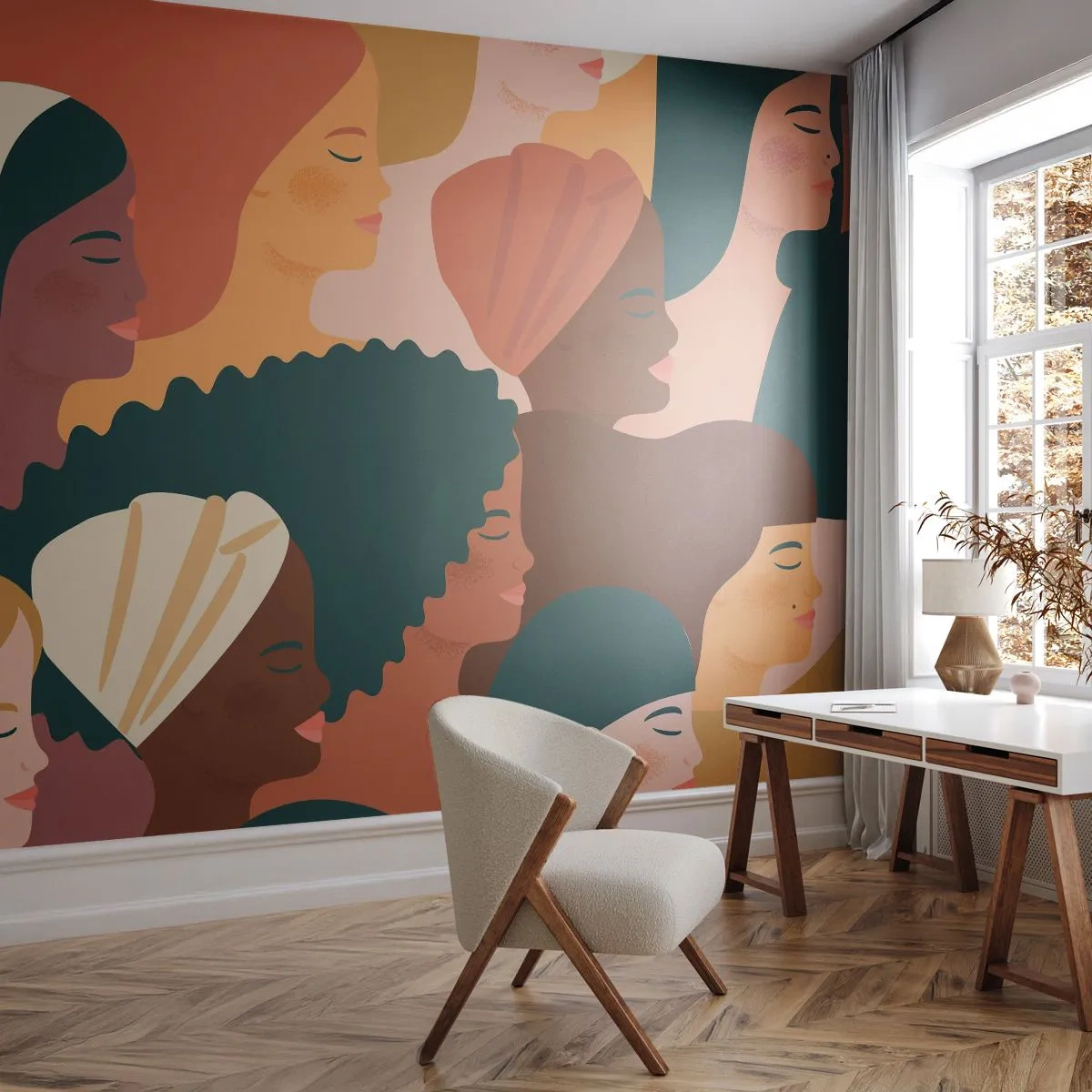 Tapet Premium Sand - Numai feminitate - Femeie, Artă Modernă, Africa - 150x105 cm