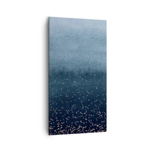 Tablou pe pânză - Compoziție - faze albastre - 55x100 cm