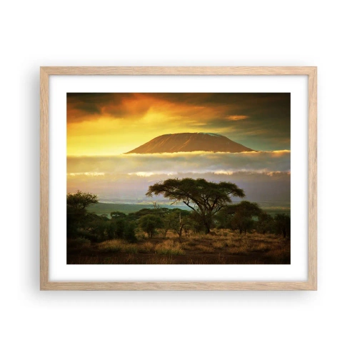 Poster în ramă de stejar deschis - Visul unui călător - 50x40 cm