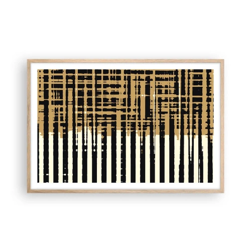 Poster în ramă de stejar deschis - Abstracție arhitecturală - 91x61 cm