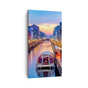 Tablou pe pânză - O seară de lumină și distracție - 55x100 cm