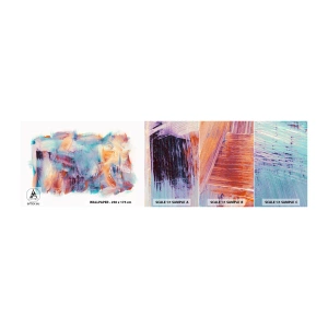 Mostră tapet autocolant Deluxe Sticker - O dezordine colorată - Minimalist, Pastel, Bucată - 100x30 cm