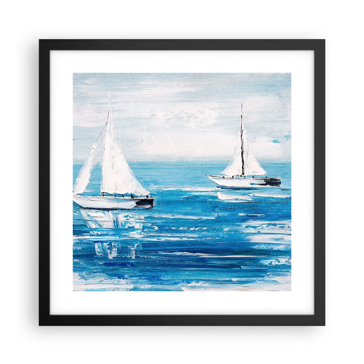 Poster în ramă neagră - Cu un prieten alături de tine - 40x40 cm