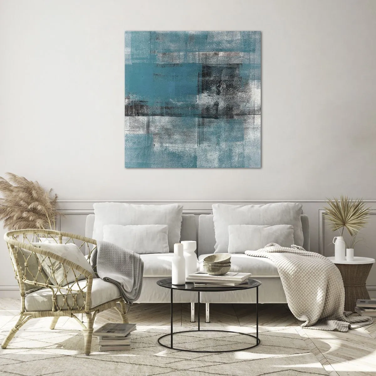 Tablou pe sticlă - Apă și aer - 60x60 cm