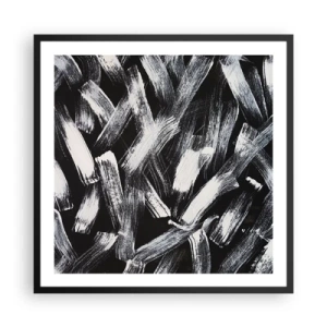 Poster în ramă neagră - Abstracție în spirit industrial - 60x60 cm