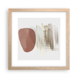 Poster în ramă de stejar deschis - Colonadă abstractă - 30x30 cm