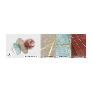 Mostră tapet autocolant Deluxe Sticker - Mărgele de spațiu - Abstracția, Bucată, Model modern - 100x30 cm
