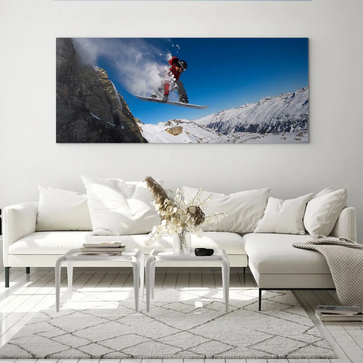 Tablou pe sticlă - Și ai devenit parte din spațiul - 100x40 cm