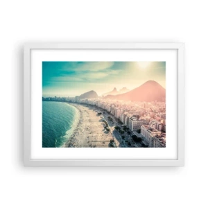 Poster în ramă albă - Vacanță perpetuă în Rio - 40x30 cm