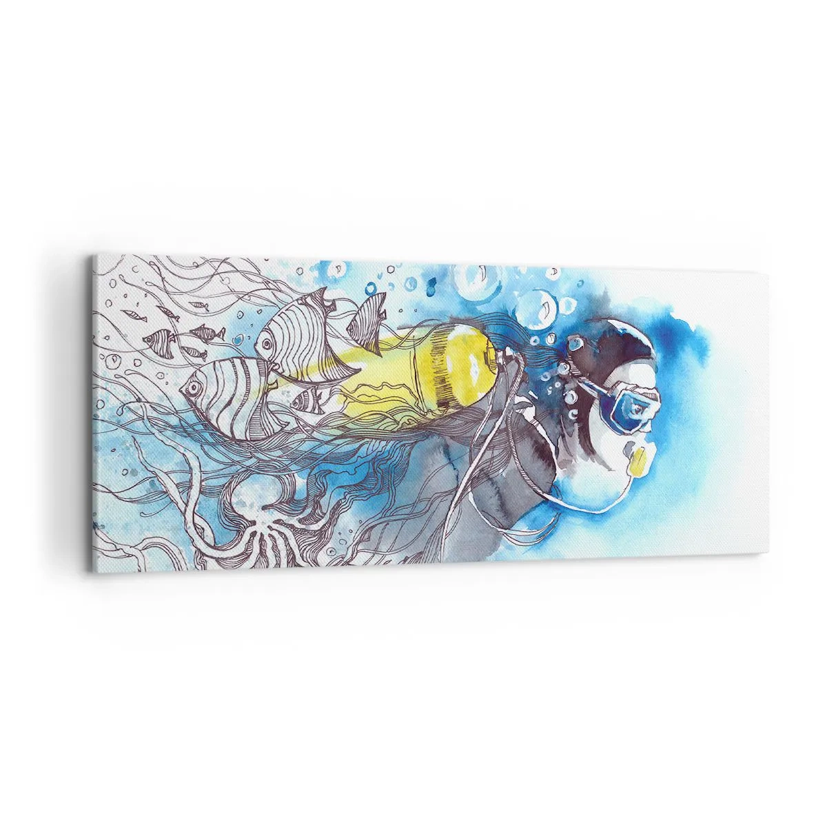 Tablou pe pânză - Marele albastru - 100x40 cm