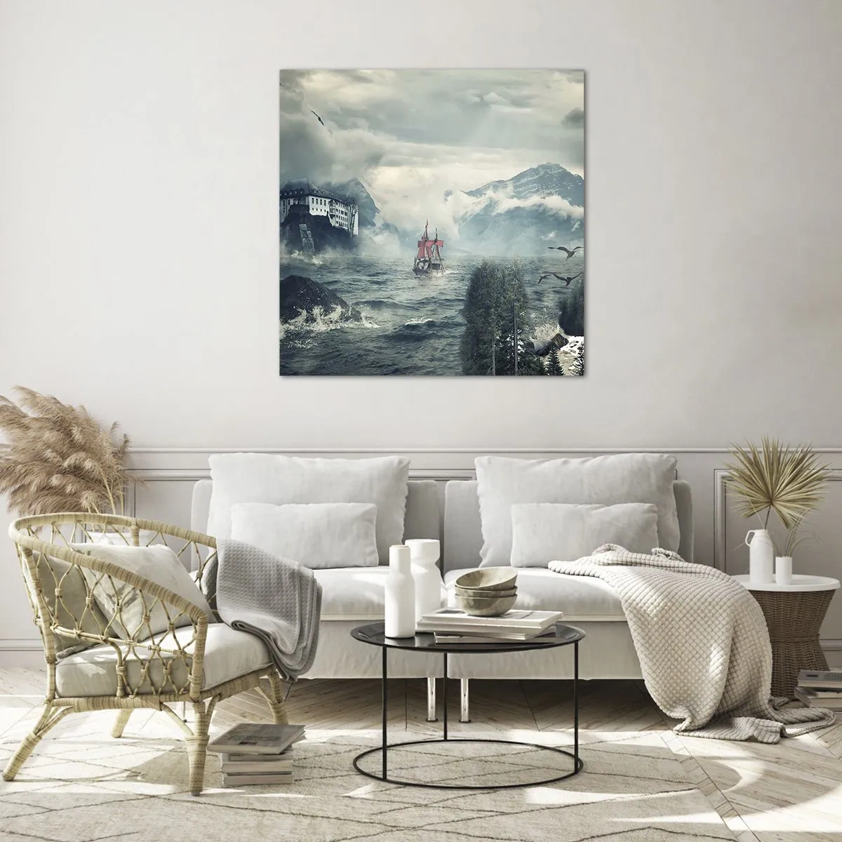 Tablou pe sticlă - Pe ape magice - 50x50 cm