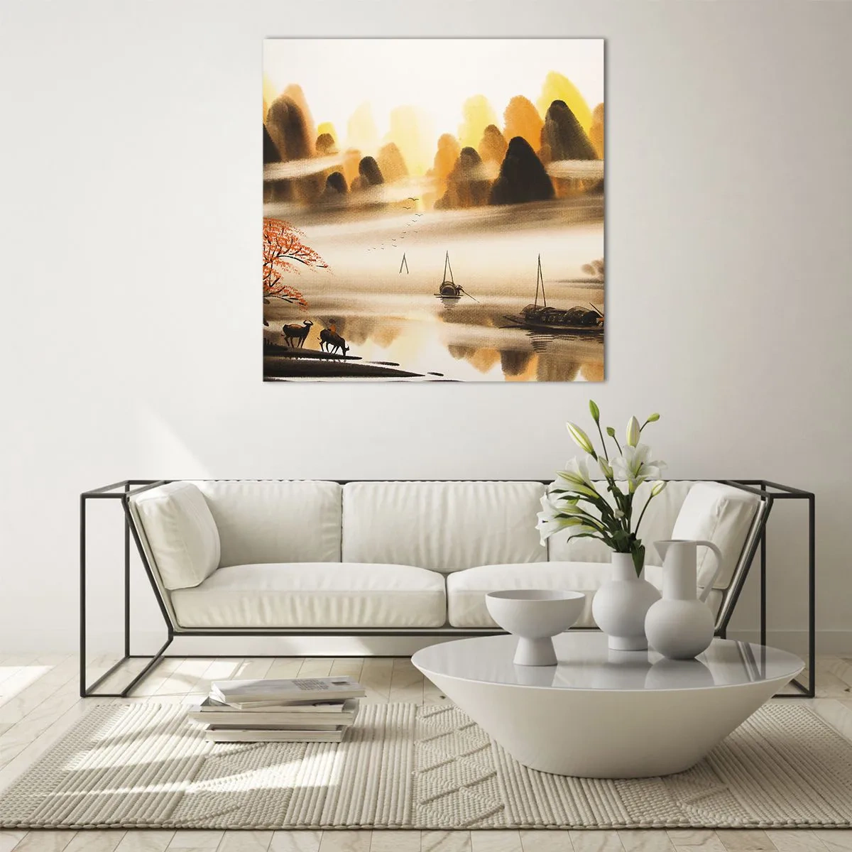 Tablou pe sticlă - Mai departe decât Orientul Îndepărtat - 70x70 cm