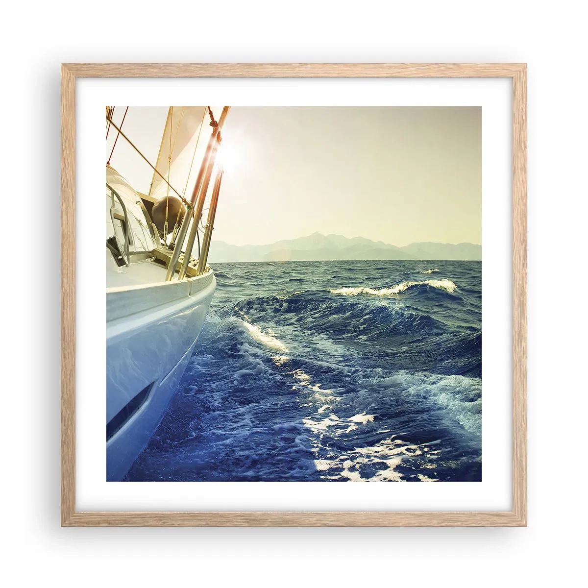 Poster în ramă de stejar deschis - După aventură - 50x50 cm