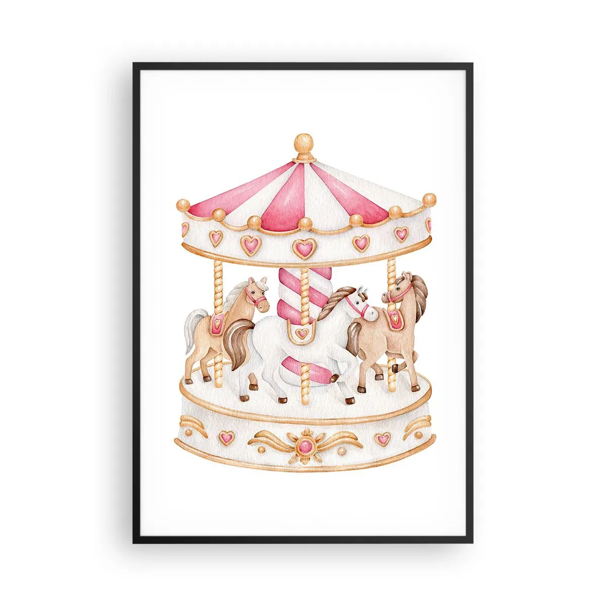 Poster în ramă neagră - Lumea dulce a copilăriei - 70x100 cm