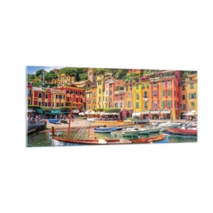 Tablou pe sticlă - O dimineață italiană - 100x40 cm