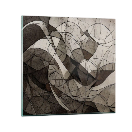 Tablou pe sticlă - Circulația culorilor pământului - 60x60 cm