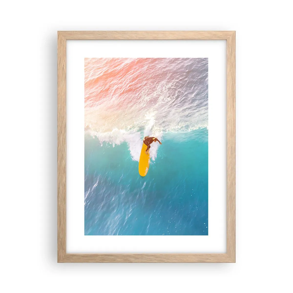 Poster în ramă de stejar deschis - Călărețul oceanului - 30x40 cm