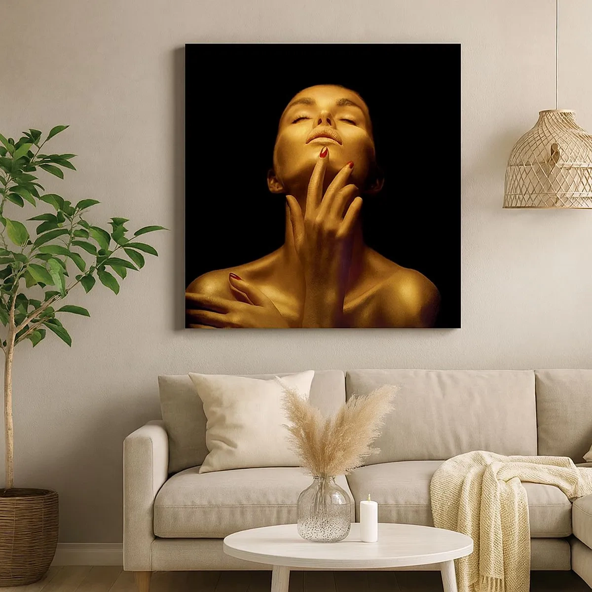 Tablou pe pânză - Ca mătasea aurie - 30x30 cm