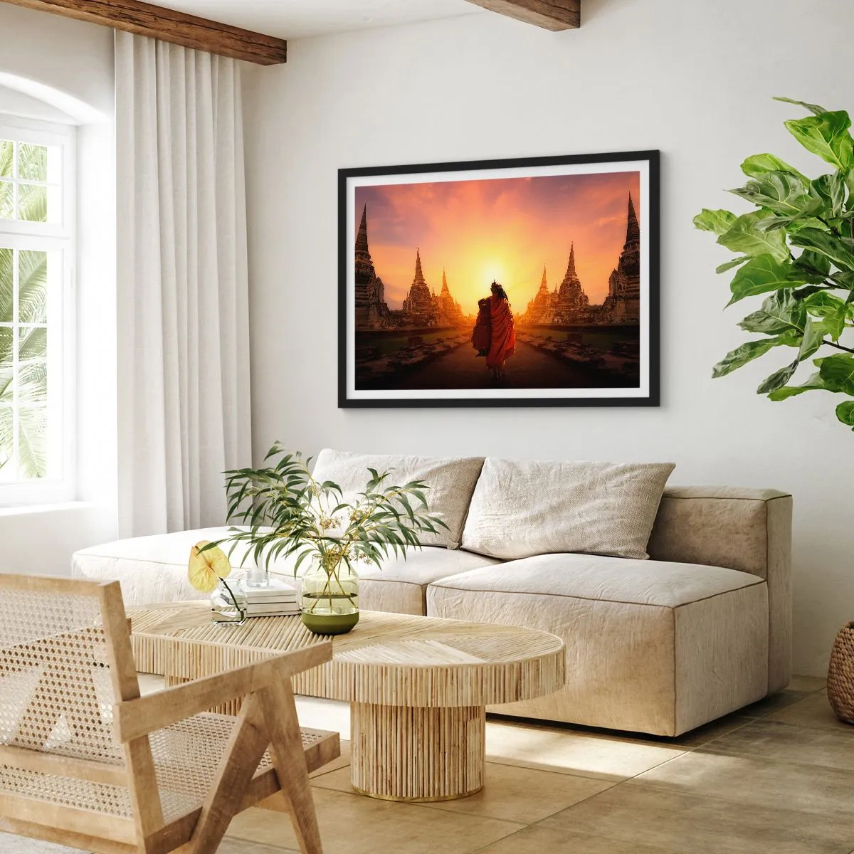 Poster în ramă neagră - În pace prin eternitate - 100x70 cm