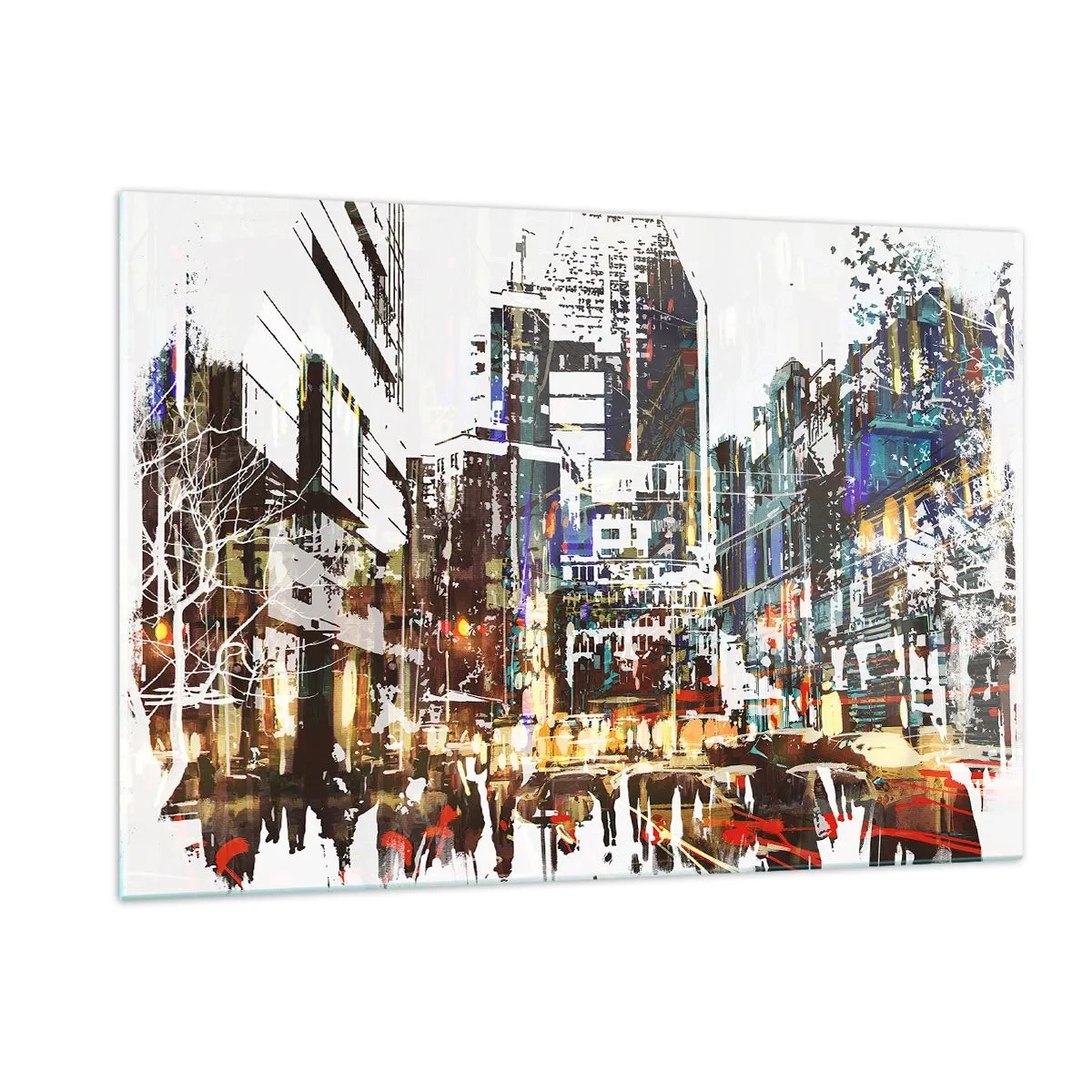 Tablou pe sticlă - Orașul pâlpâind - 120x80 cm