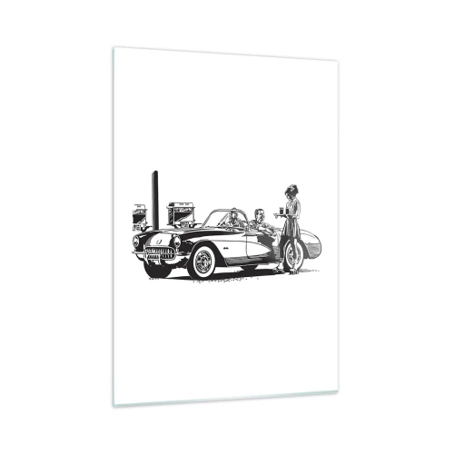 Tablou pe sticlă - 60. - America fără griji - 50x70 cm