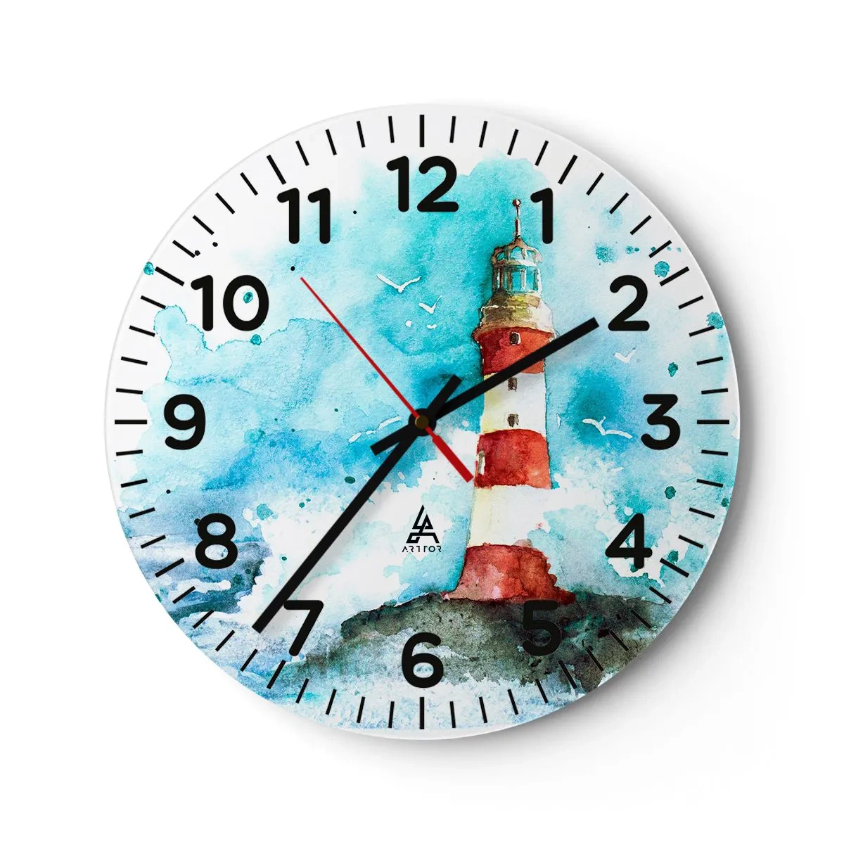 Ceas de perete - Ceas pe sticlă - Unitatea forțelor naturii - 40x40 cm