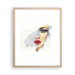 Poster în ramă de stejar deschis - Reflecție într-o picătură de apă - 40x50 cm