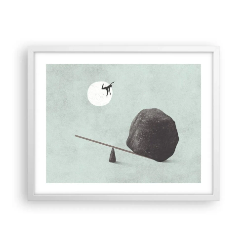 Poster în ramă albă - Visul îndeplinit - 50x40 cm