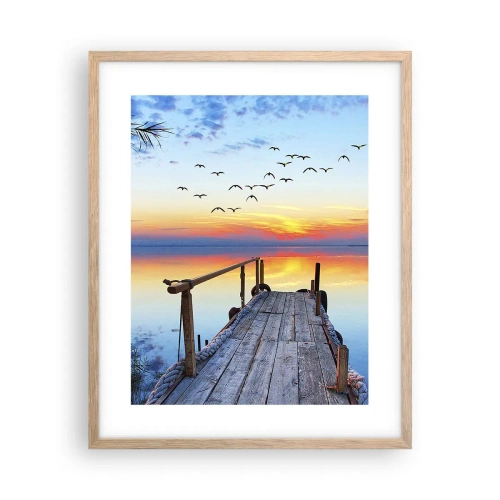 Poster în ramă de stejar deschis - E timpul să ne întoarcem... - 40x50 cm