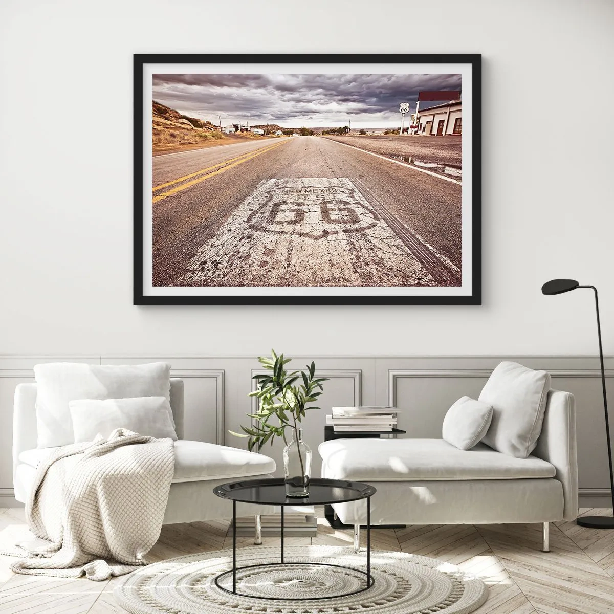 Poster în ramă neagră - Mother Road - o legendă americană - 100x70 cm