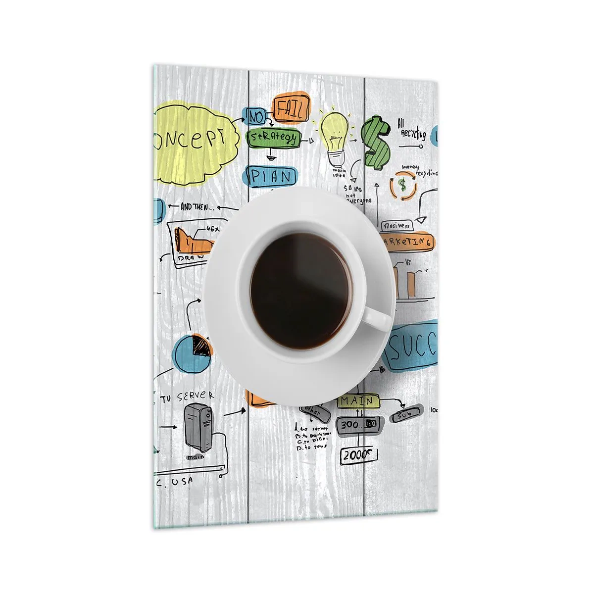 Tablou pe sticlă - Timp pentru o pauză - 70x100 cm