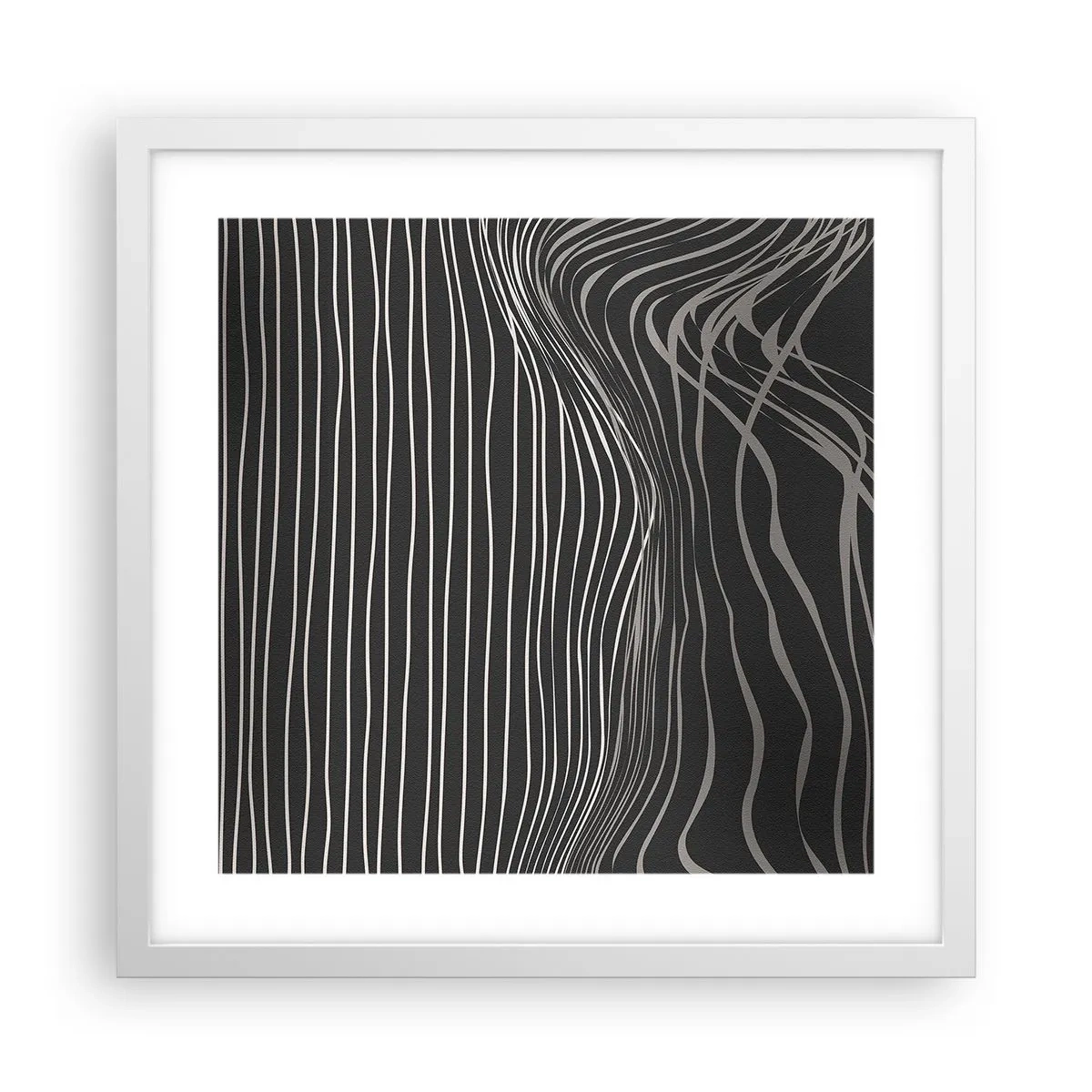 Poster în ramă albă - Ritm și accent - 40x40 cm