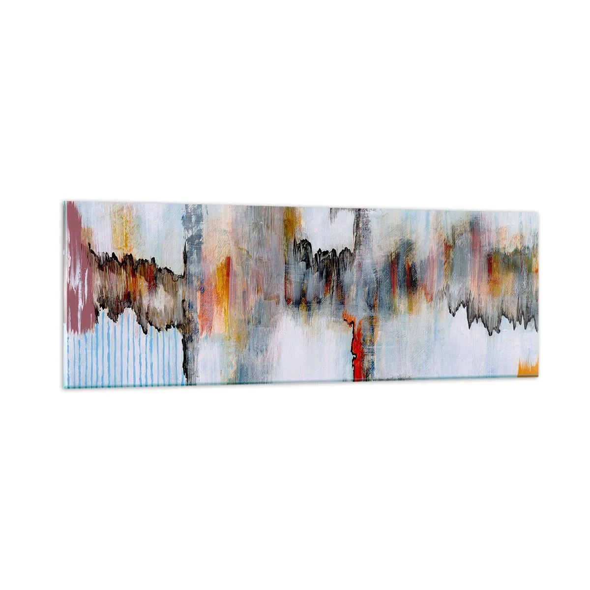 Tablou pe sticlă - Cu bățul pe apă - 90x30 cm