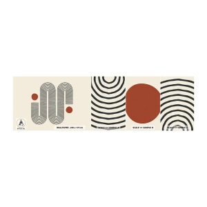 Mostră tapet autocolant Deluxe Sticker - De la început până la sfârșit - Abstracția, Grafică, Minimalism - 100x30 cm