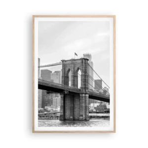 Poster în ramă de stejar deschis - New York vibes - 70x100 cm
