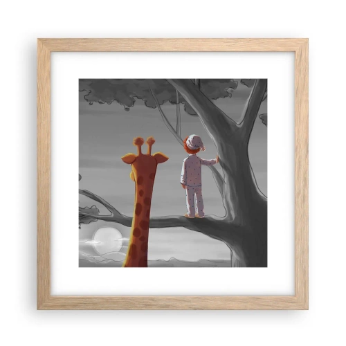 Poster în ramă de stejar deschis - Acest lucru se întâmplă cu adevărat - 30x30 cm