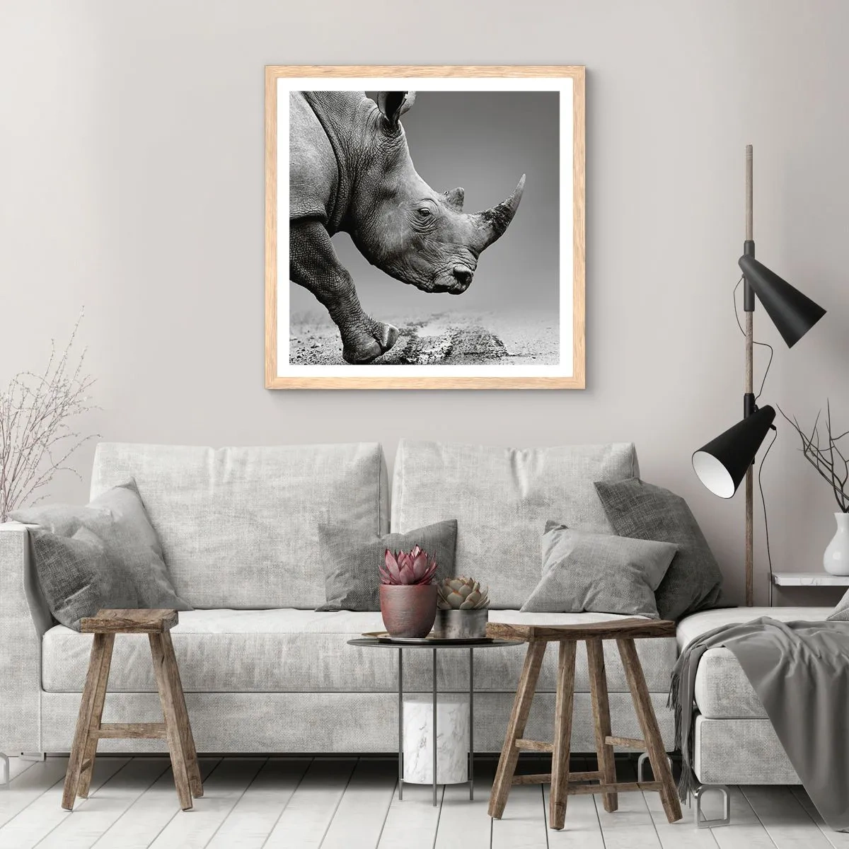 Poster în ramă de stejar deschis - O forță de neoprit - 30x30 cm