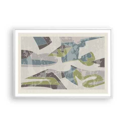 Poster în ramă albă - Compoziție din spatele geamului - 100x70 cm