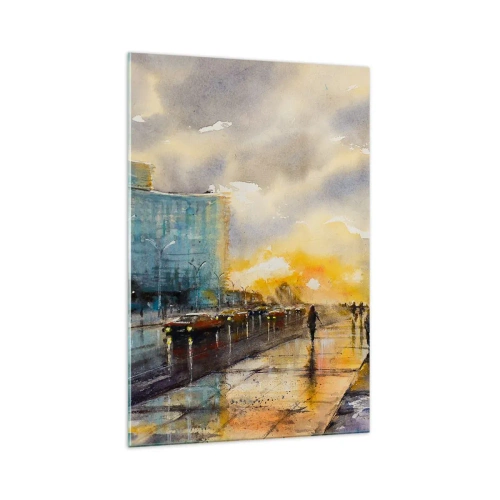 Tablou pe sticlă - Viața pe țărm - 70x100 cm