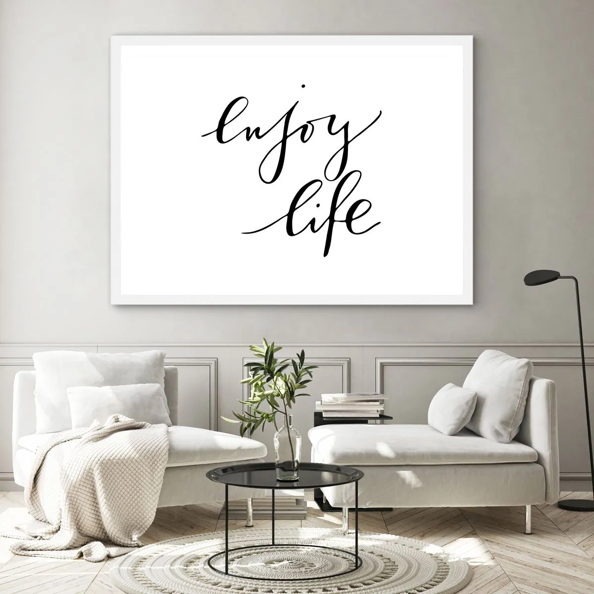 Poster în ramă albă - Nimic de adăugat... - 70x50 cm